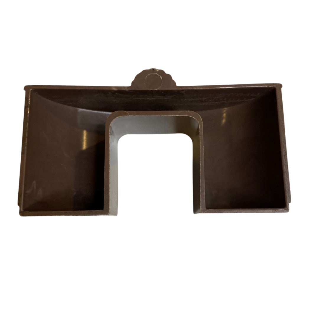 1950s Plasco Miniature Dollhouse Vanity Brown 1:18 Scale Bedroom