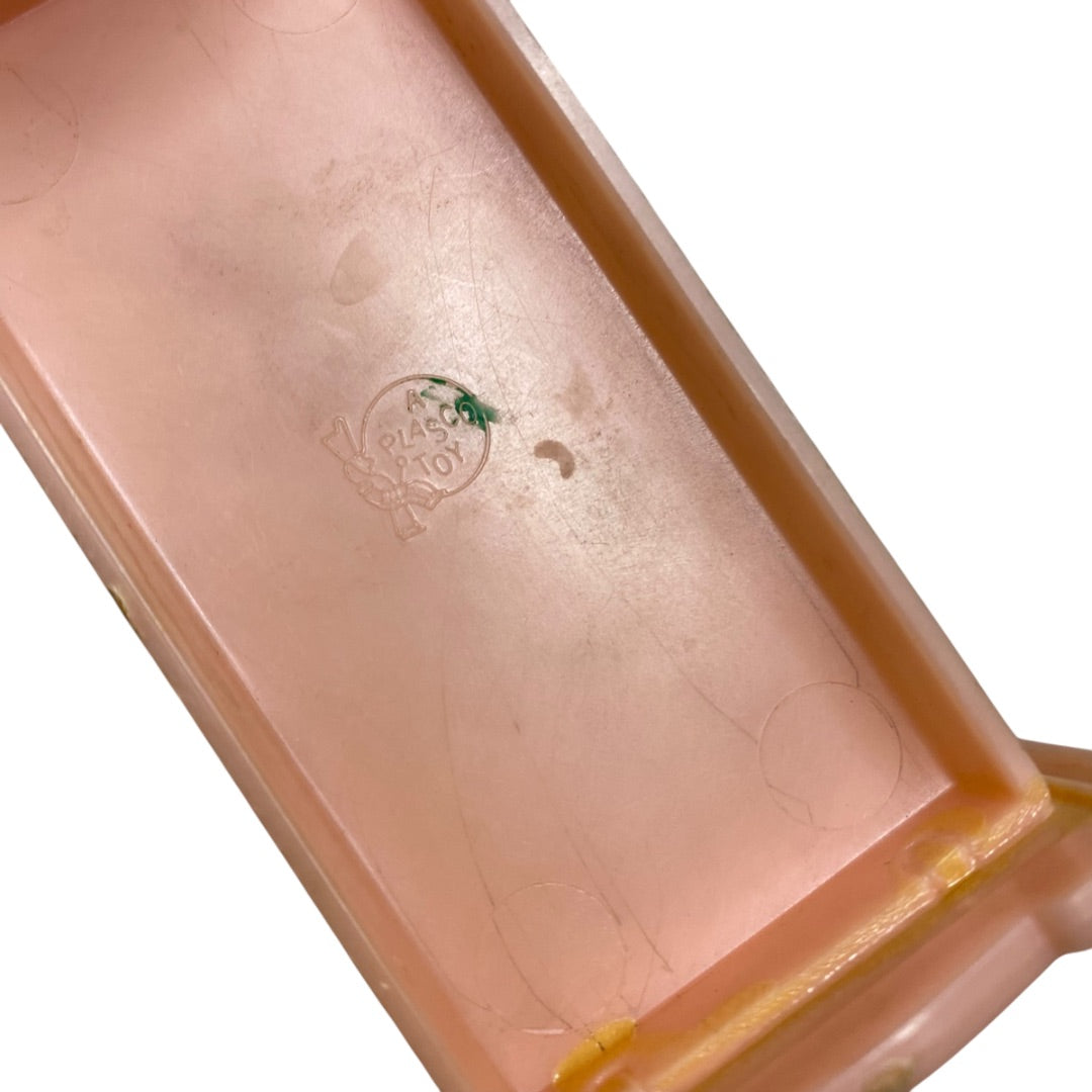 1950s Plasco Miniature Dollhouse Pink Child Bed 1:18 Headboard Footbed