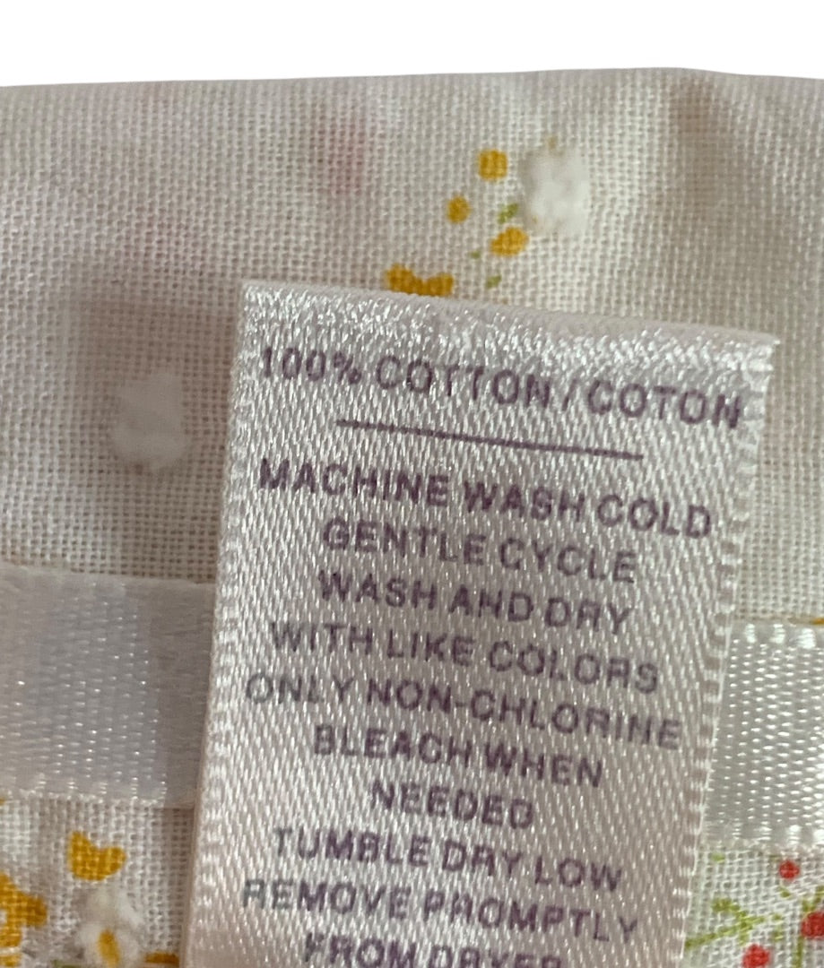 Large Old Navy Womens Button Up Blouse Swiss Dot Floral Easy Fit