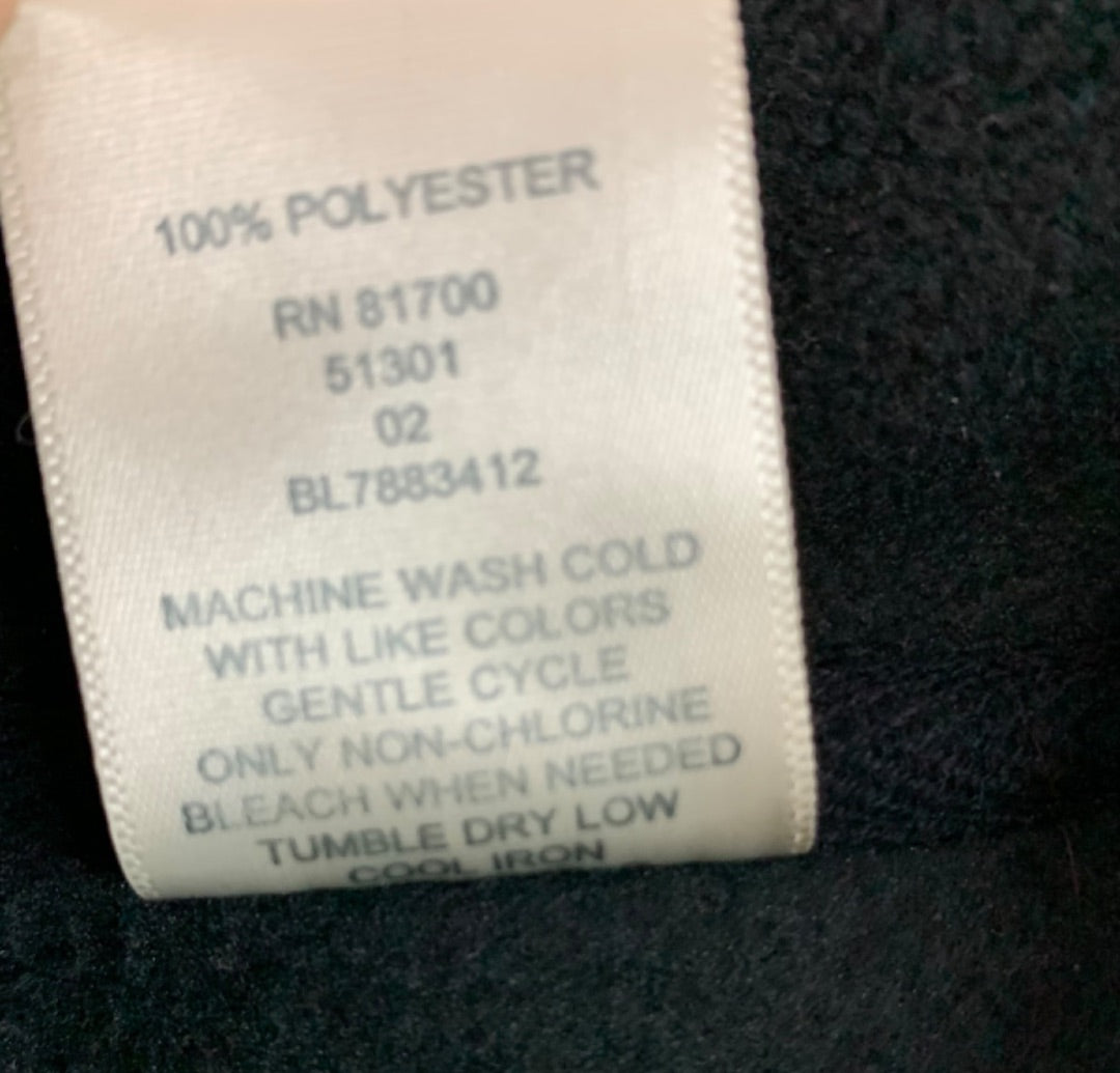 3XL Blair Womens Black Fleece Zip Up Vest Plus Size