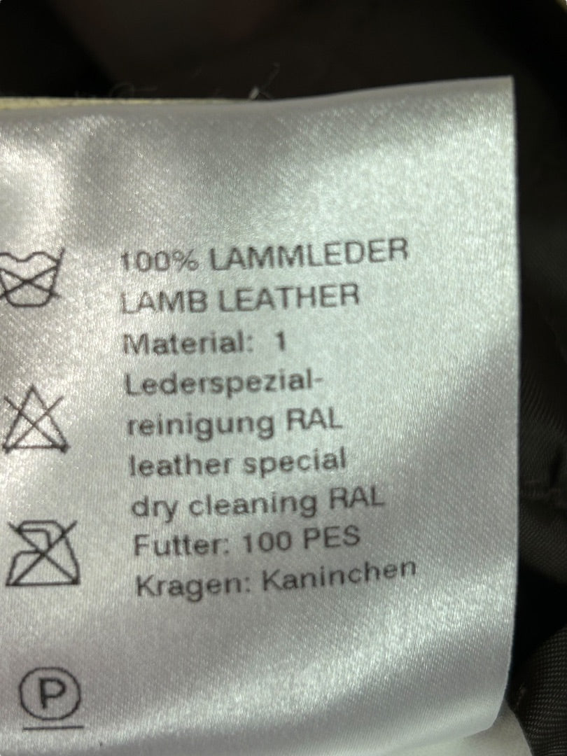 Vintage Rosner Womens Soft Lamb Skin Leather Jacket Brown