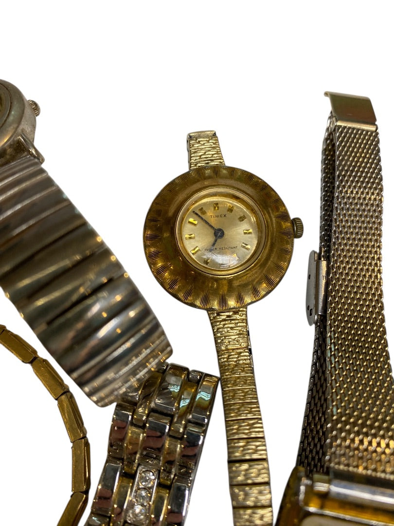 Lot of 6 Vintage Watches for Parts or Salvage Pulsar Citizen Affinity