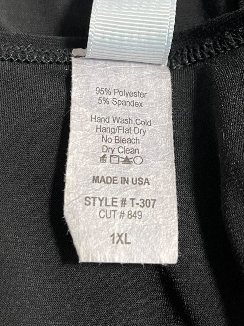 1XL Come N See Cold Shoulder Black Pullover Top Shirt Womens