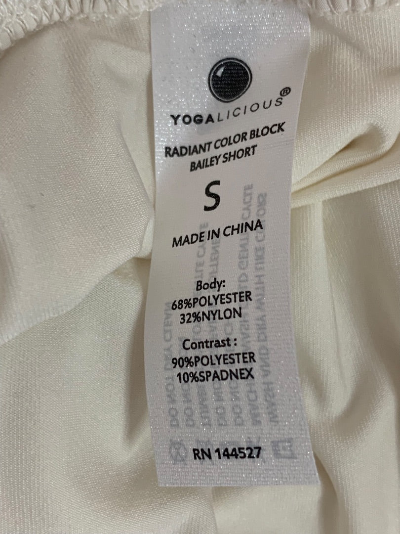 Small Yogalicious Womens New Color Block Bailey Short Pull On Lined