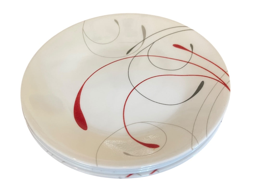 Corelle Splendor Set of 4 Dessert Plates Made in USA 6.75 Inch