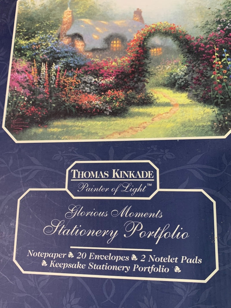 Thomas Kinkade Glorious Moments Stationery Portfolio Notepaper Envelopes Notelets