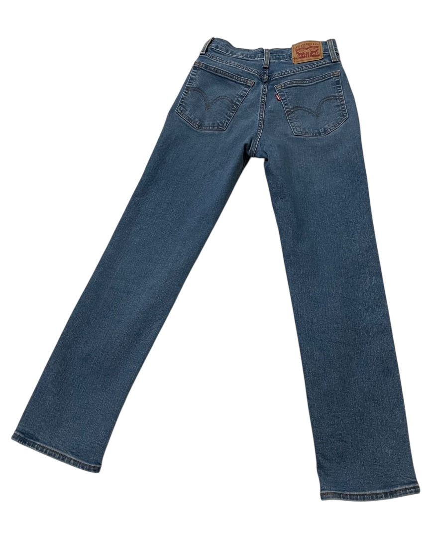 Size 25 Levi Strauss & Co Wedgie Straight Denim Womens Jeans Buttonfly