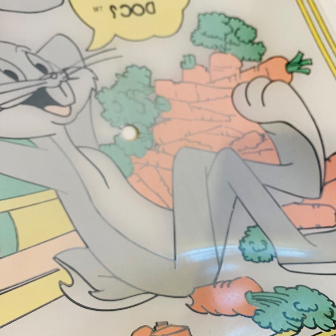 1986 Warner Bros. Bugs Bunny What’s Up Doc? Cartoon Glass Ceiling Light Shade
