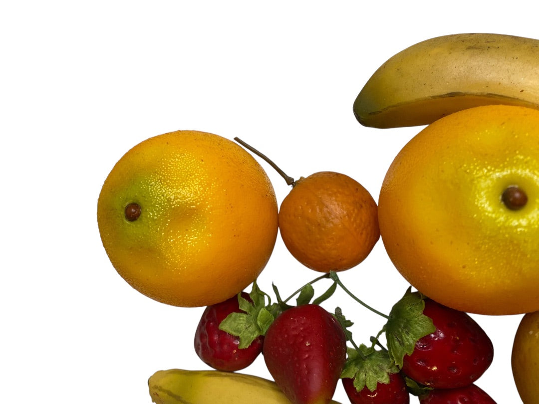 Lot of 18 Vintage Pieces of Fake Fruit Orange Lemon Banana Strawberry