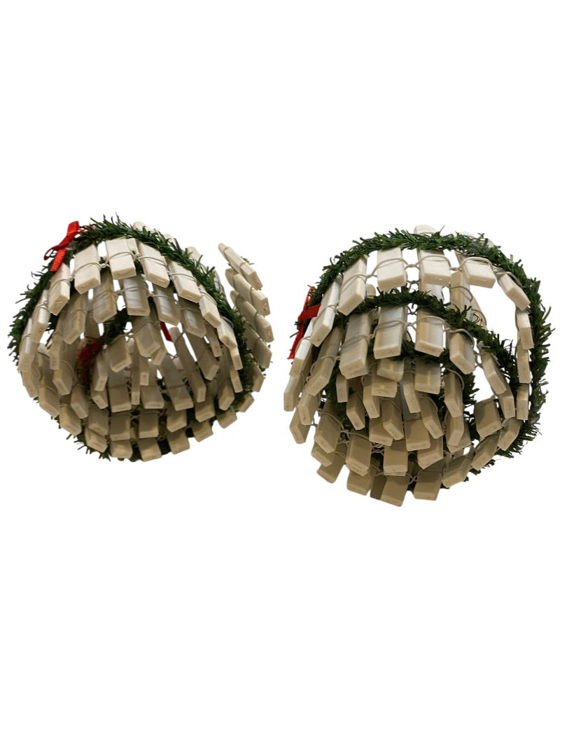 Set of 2 Christmas Village Picket Fence 23.5" x 2" Lemax Dept 56 Holiday Time