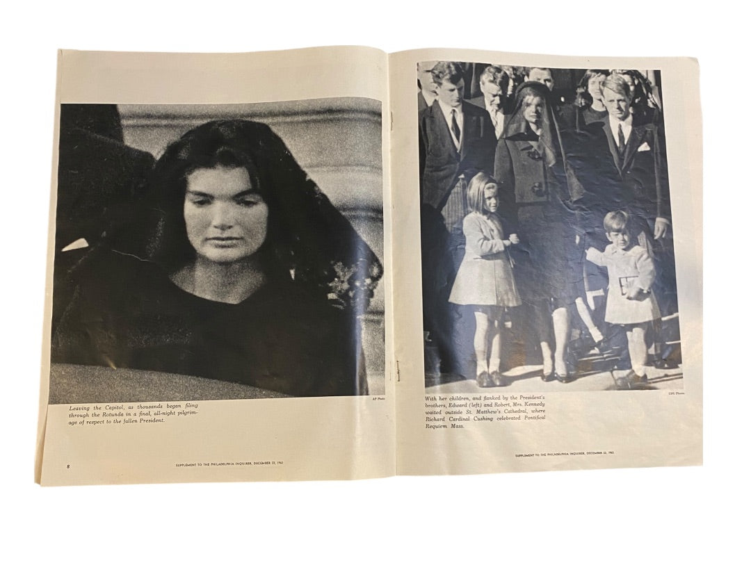 Philadelphia Inquirer 1963 Pictorial Tribute JFK Jacqueline Kennedy