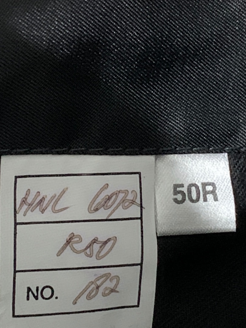 Size 50R Marlboro Ltd Mens Cashmere Wool Blend Black Overcoat