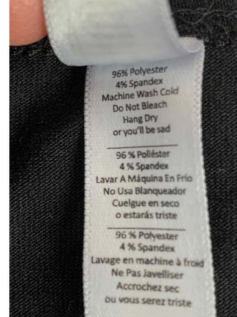 Size XS LulaRoe Black Scoop Neck Tshirt Womens Short Sleeve Hi Lo Hem