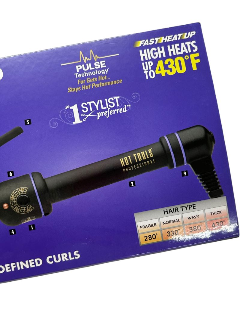 Hot Tools Professional Hair Curling Iron 1 1/2" 1102 Spring Gold Styling Beauty New