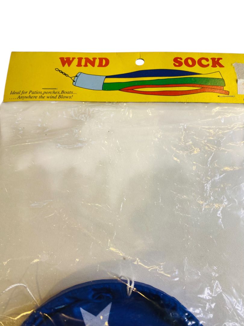 Vintage Windsock USA Patriotic Flag Boat New Old Stock Swivel Clip