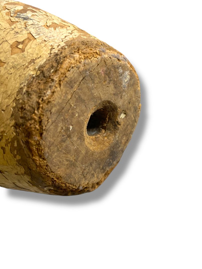 1950s Bowling Pin 15.5" Turned Wood Chippy Sports Room Decor