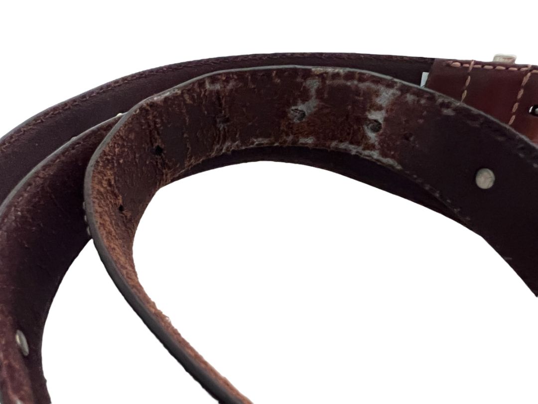 40 PGA Tour Brown Men's Medalion Golf Belt Leather
