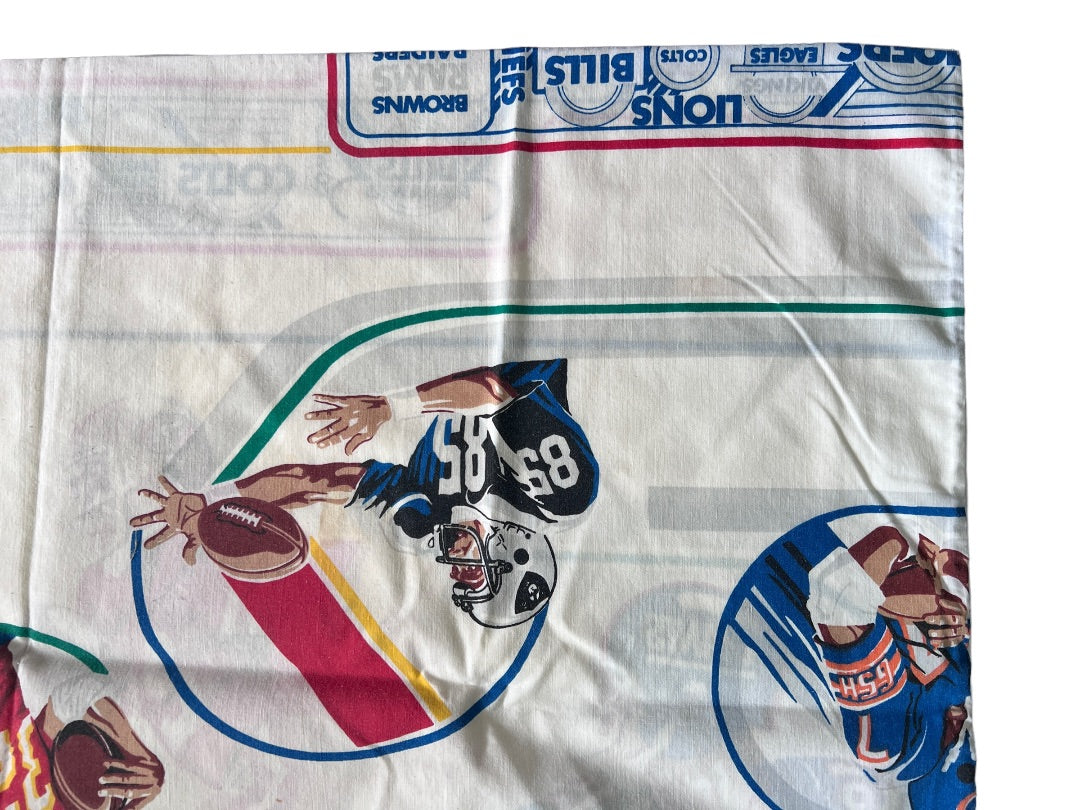 Vintage NFL Pillowcase Football Handmade with Vintage Fabric