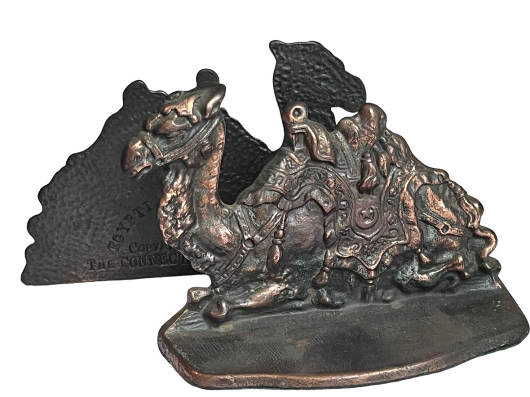 Egyptain Camels Copper Color Iron Camel Bookend The Conn Foundry