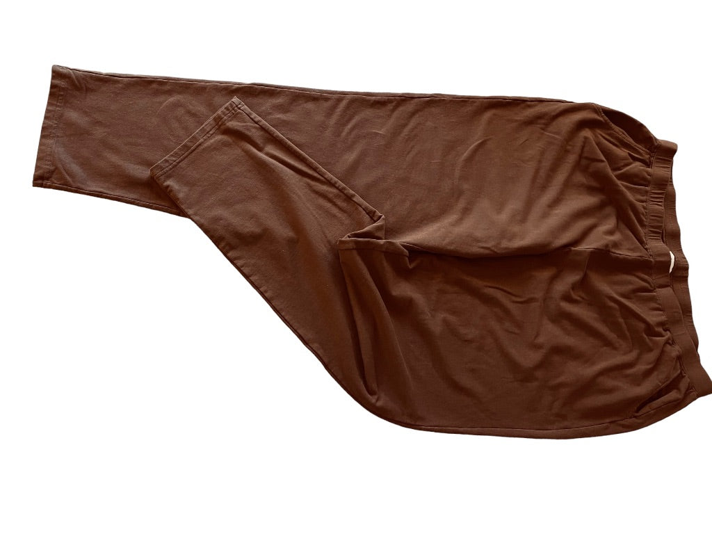 2XT Tall D&Co. Womens Brown Pull On Knit Pants Elastic Waist Pockets