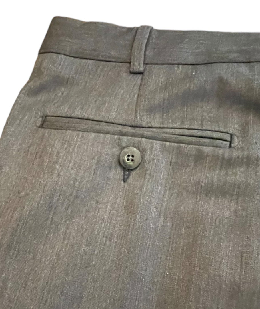 Size 40R JB Britches Nordsrom Mens Cuffed Pleated Winston Dress Pants Worsted Wool Mid Gray Italy