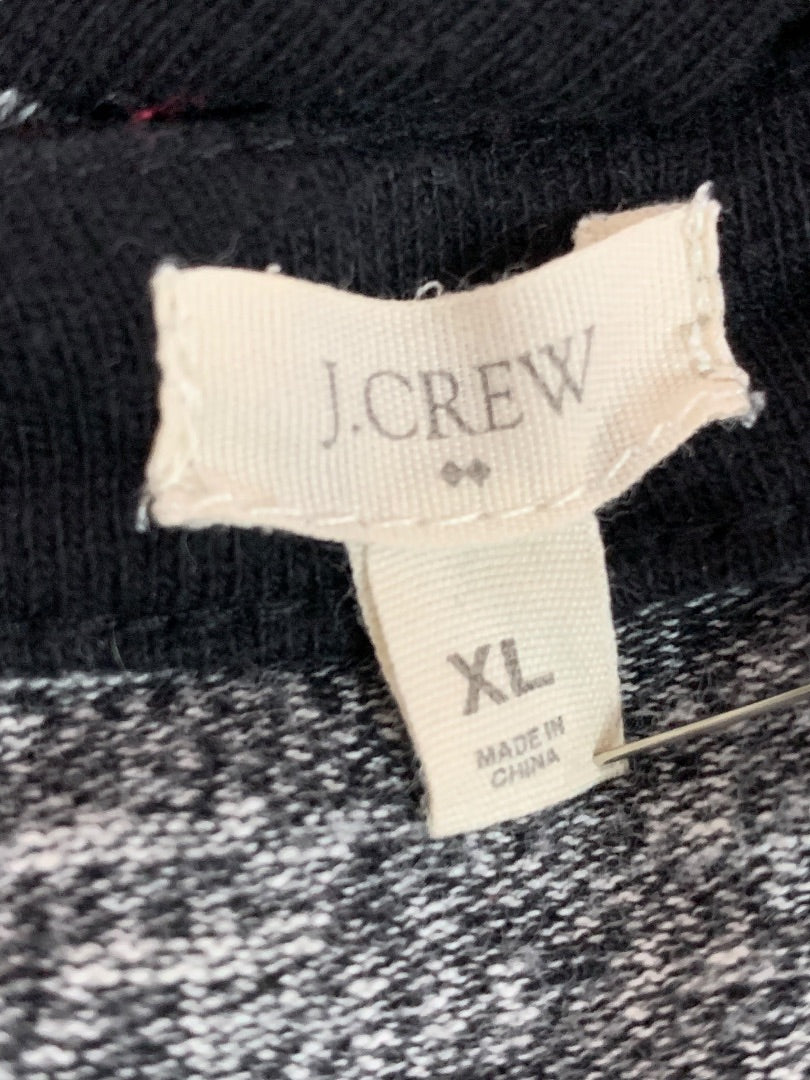 XL J.Crew Black Gray Boat Neck Dress Cotton Style 02665