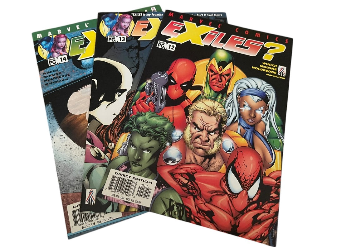 Marvel Comics Exiles #12-14 Winick McKone Holdredge