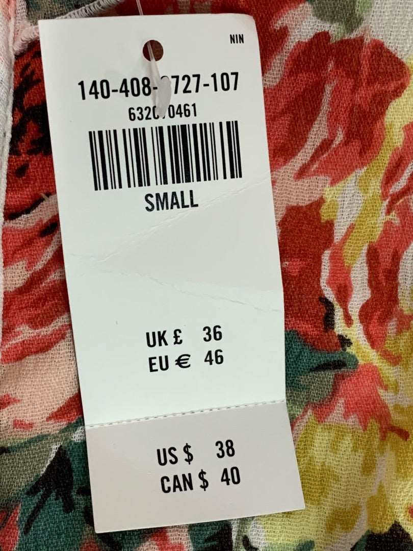Small Abercrombie & Fitch Womens New Crop Top Peasant Floral
