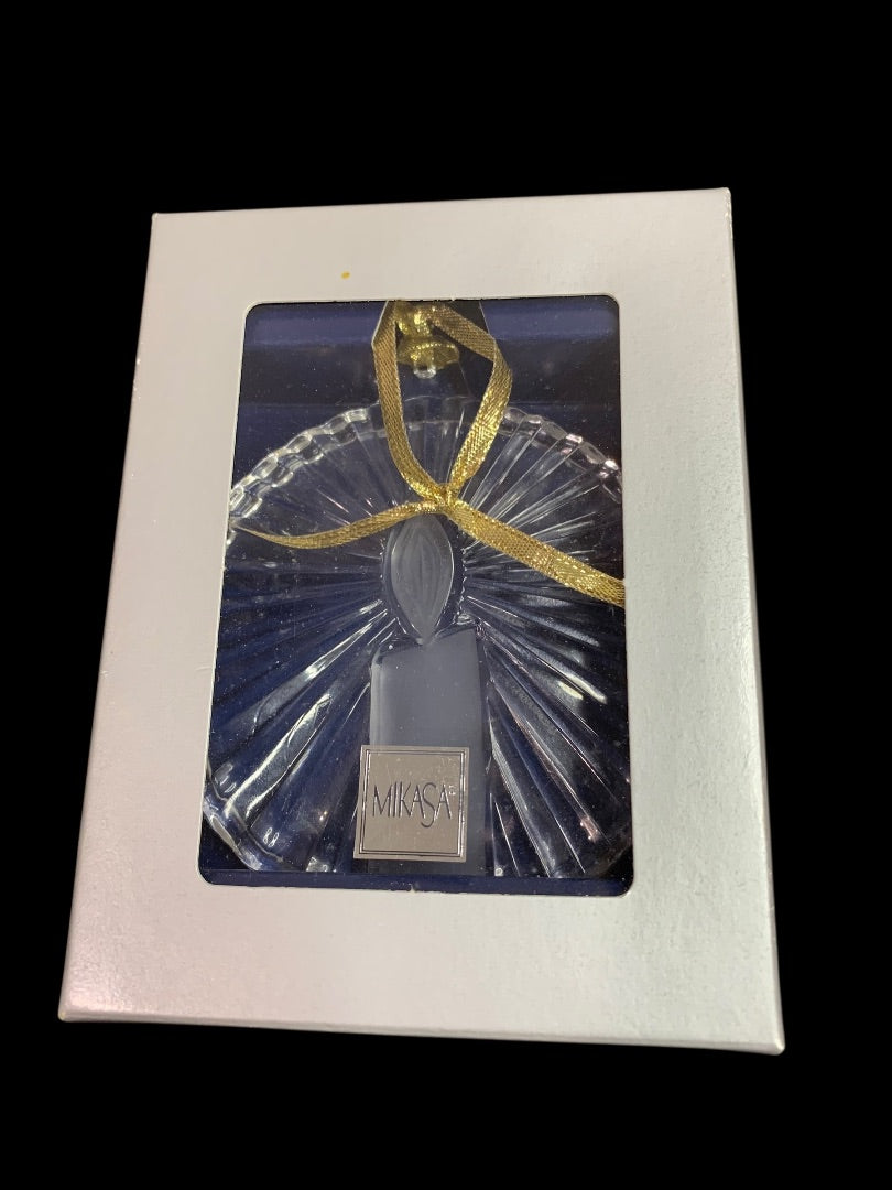 Mikasa Crystal Ornament Christmas Shining Candle 3.25" QQ180/525