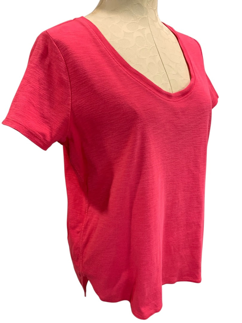 Medium Tommy Bahama Womens Hot Pink Tshirt Tunic Hi Lo Hem