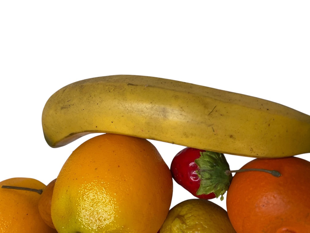 Lot of 18 Vintage Pieces of Fake Fruit Orange Lemon Banana Strawberry