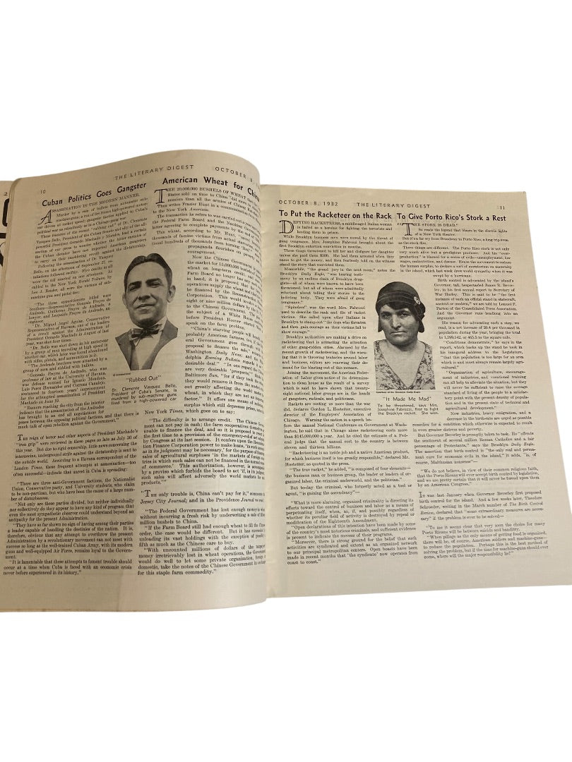 The Literary Digest October 8 1932 Magazine Franklin D Roosevelt