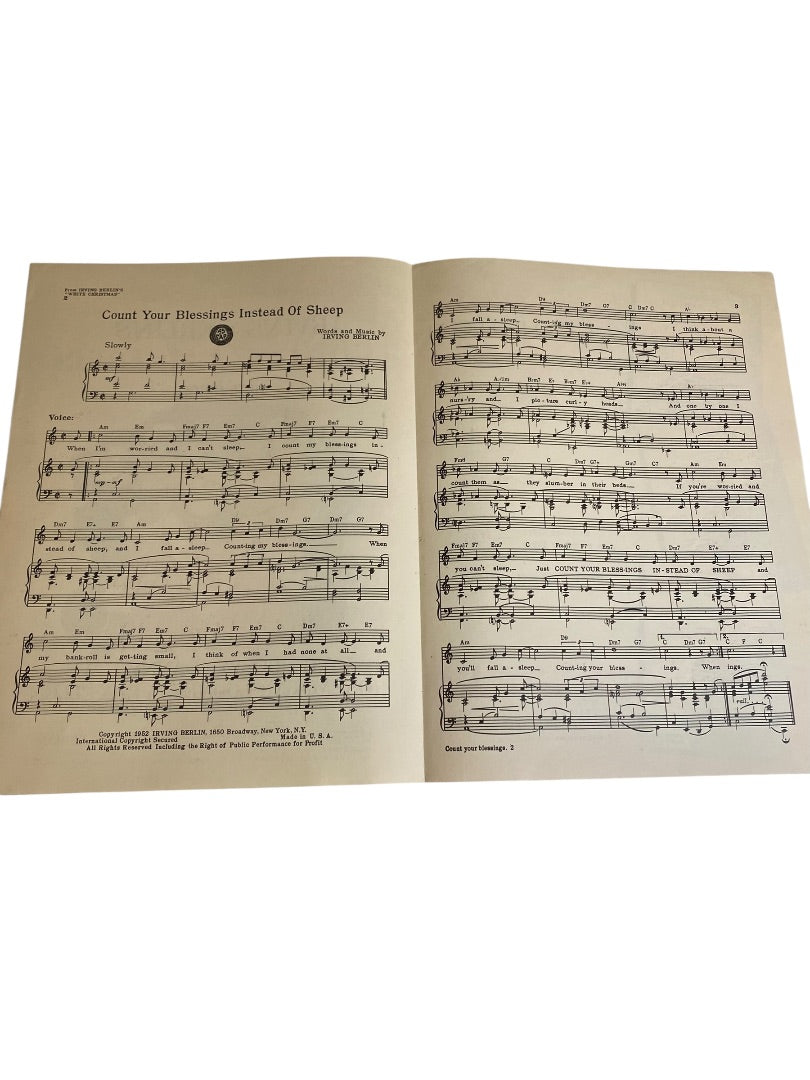 Count Your Blessings Instead Of Sheep by Irving Berlin 1952 Sheet Music