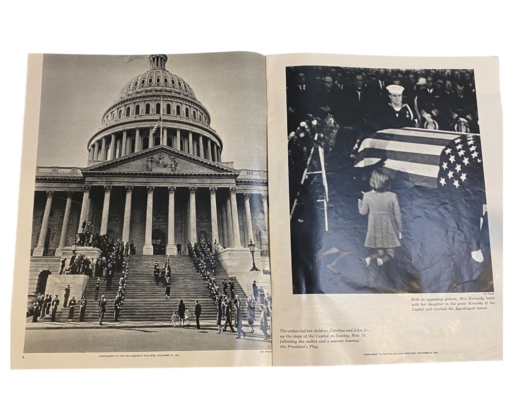 Philadelphia Inquirer 1963 Pictorial Tribute JFK Jacqueline Kennedy