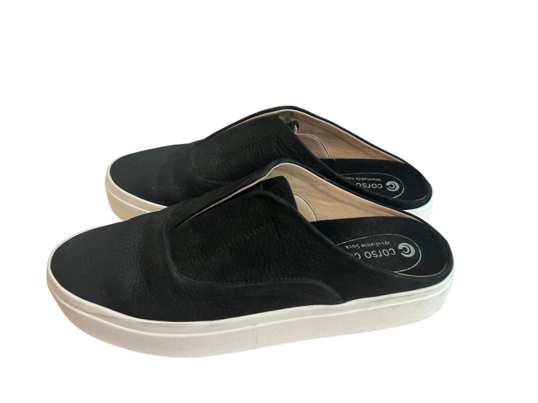 8 Corso Como Womens Trena Embossed Leather Mule Slip On Shoe Sneakers Platform