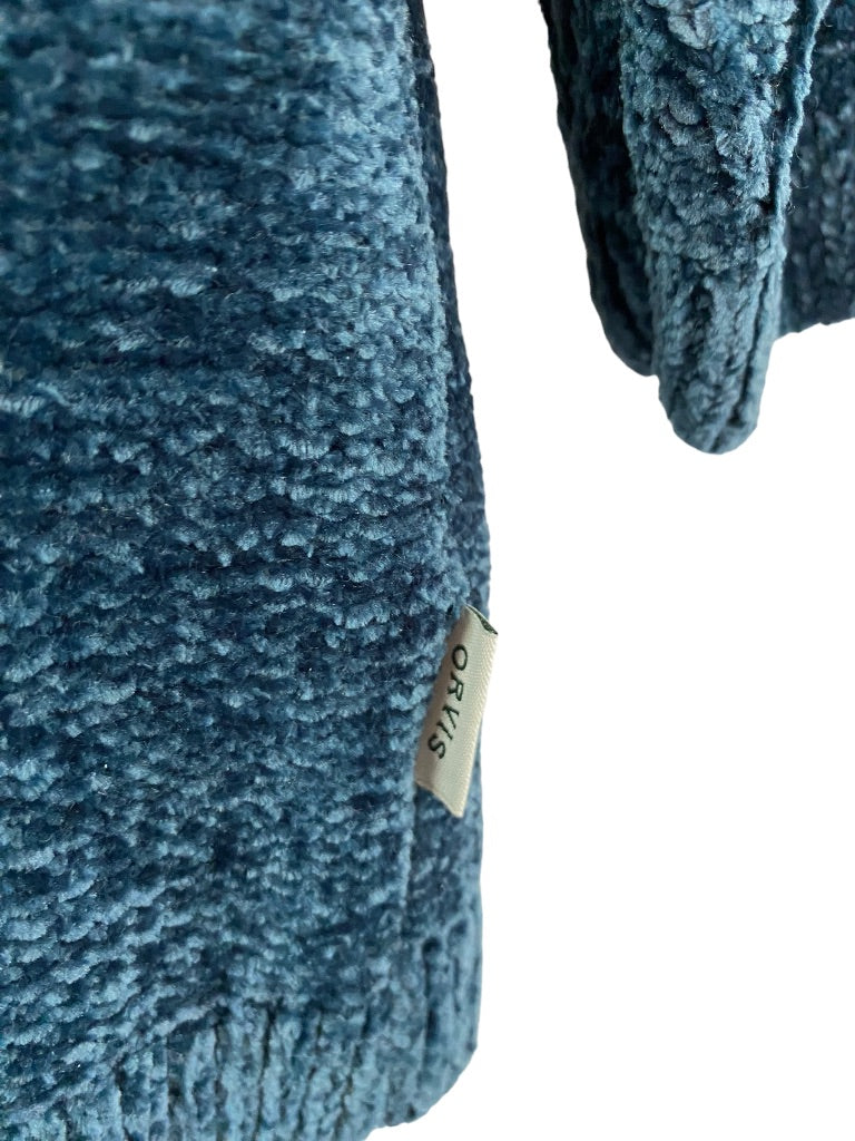 XXL Orvis Women's Teal New Chenille Pullover Cable Knit Sweater