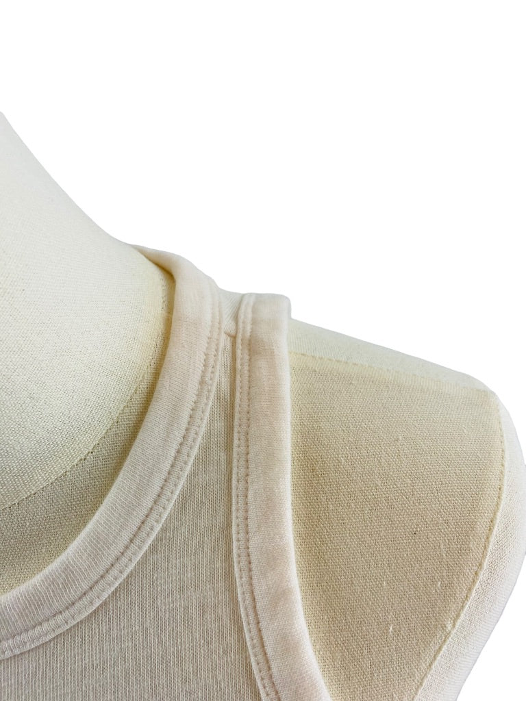 XS LOFT Womens Off White Tank Top Sleeveless Cotton Blend