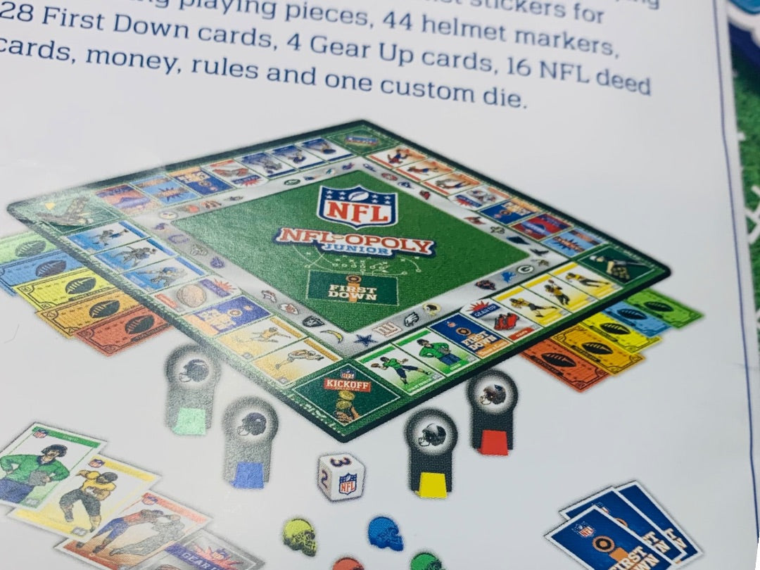 NFL Opoly Junior Game Board and Instructions Replacement Part Crafts Masterpieces