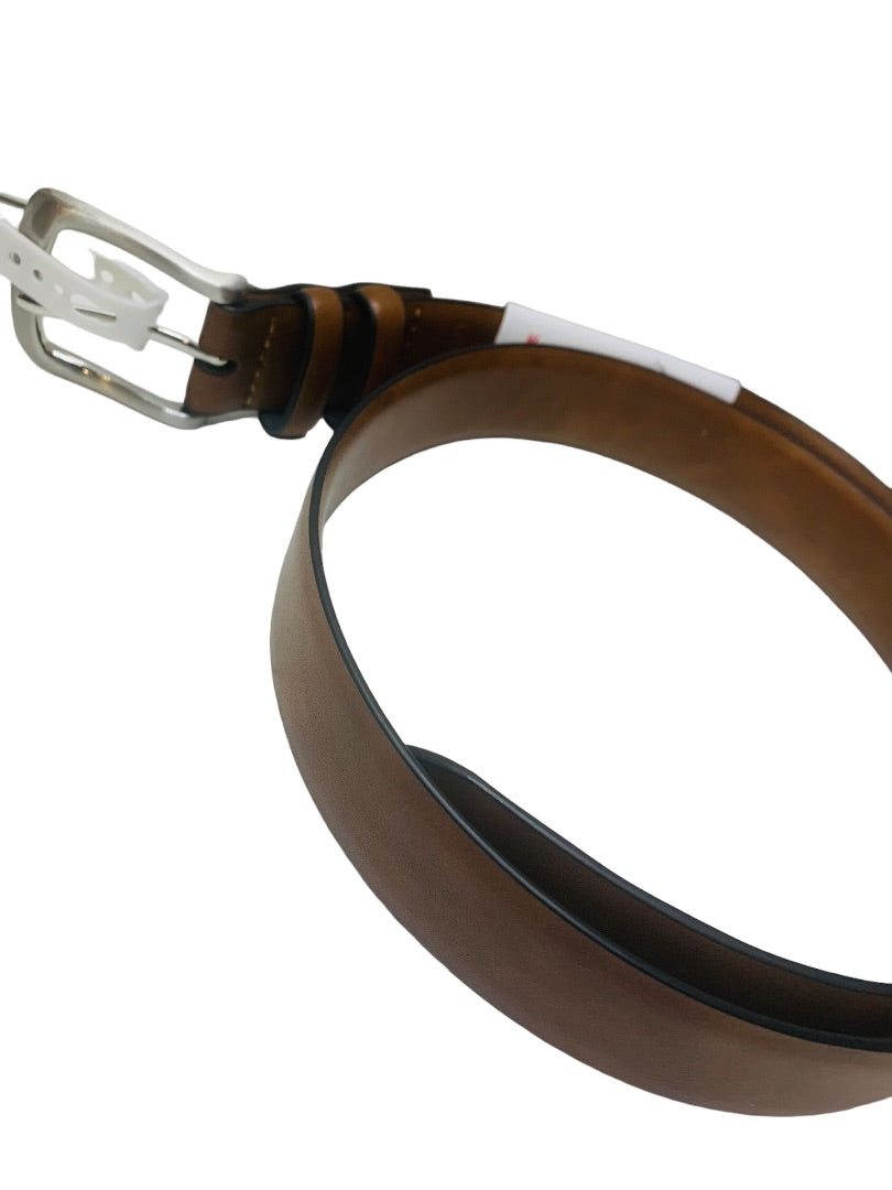 Medium 34-36 Nine West Mens New Brown Vegan Leather Belt 1.25" Width