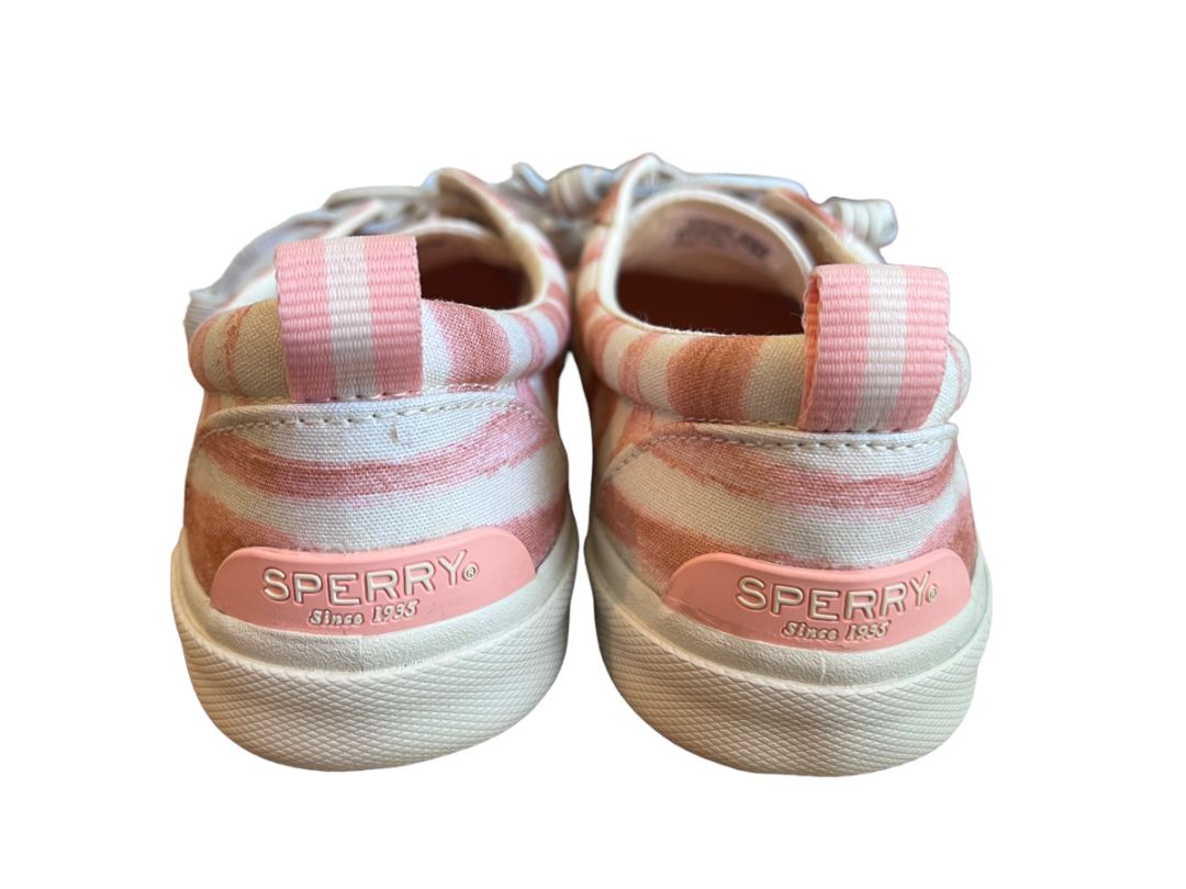 8.5 NWOB Sperry Lounge Away 2 Tye Dye Sneakers Peach Orange White STS87260