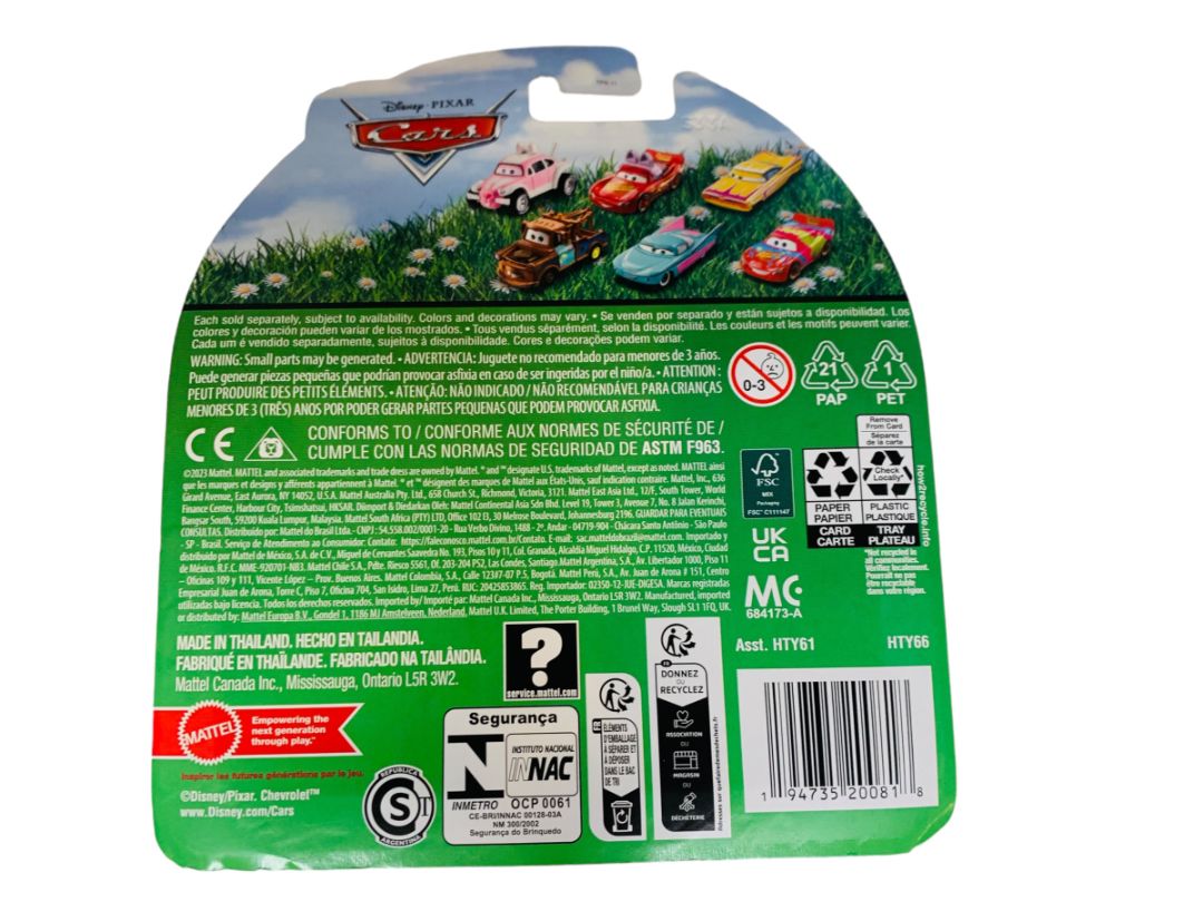 Disney Pixar Cars Collection Lightning McQueen as Easter Buggy Diecast HTY66 New Mattel