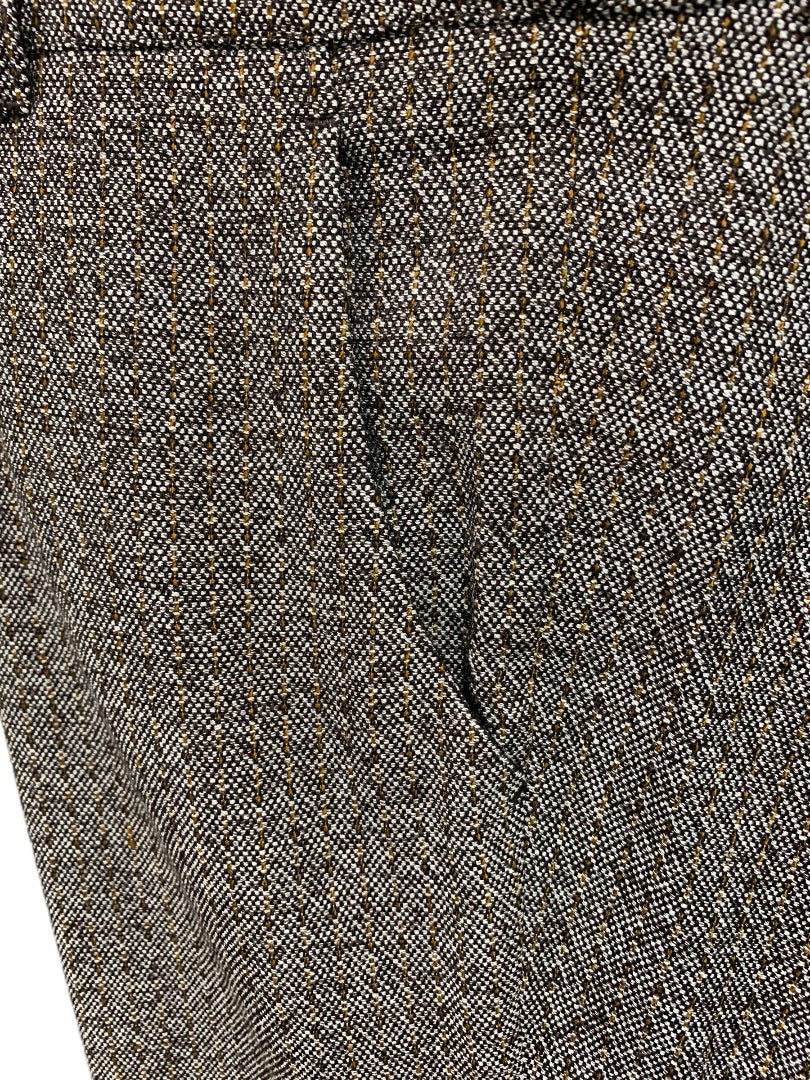 14P Soft Surroundings Womens Petite Brown Tweed Dress Pants