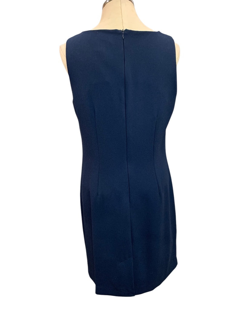 Size 10 Karen Scott Womens Sheath Dress 1990s New Navy Blue