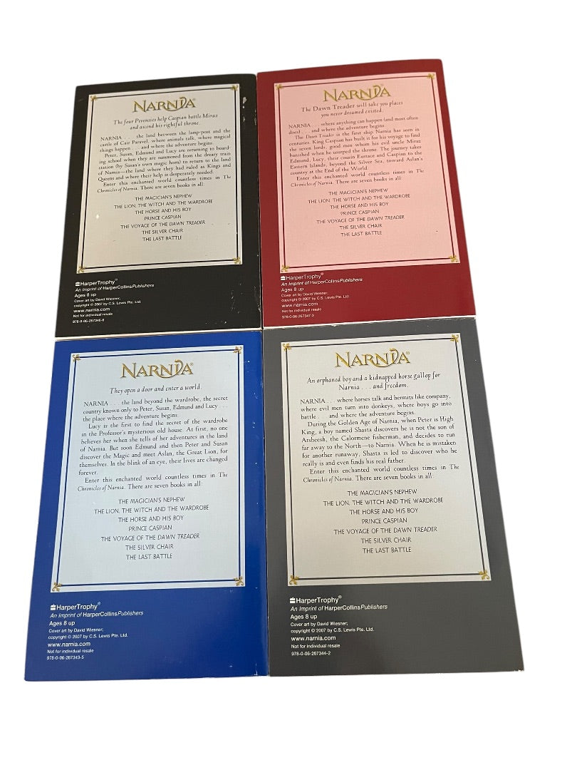 Set of 7 The Chronicles of Narnia Box Set Paperback Books 2007
