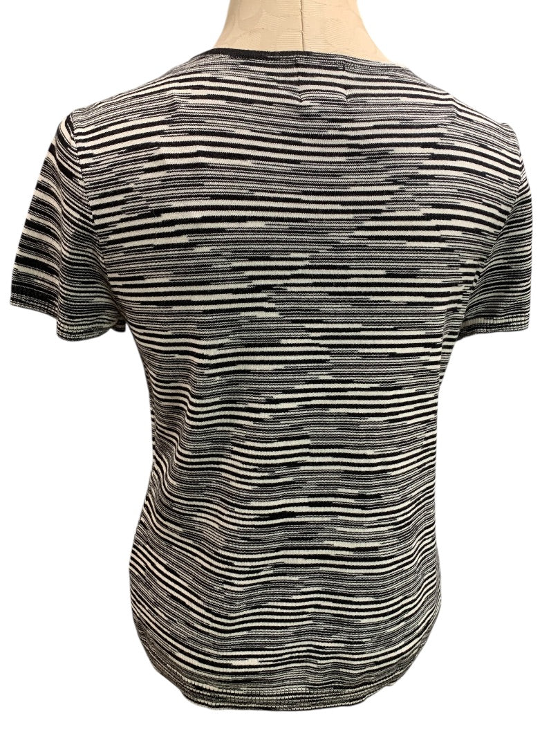 XL Petite Ruby Rd Womens Short Sleeve Sweater Embellished Neckline