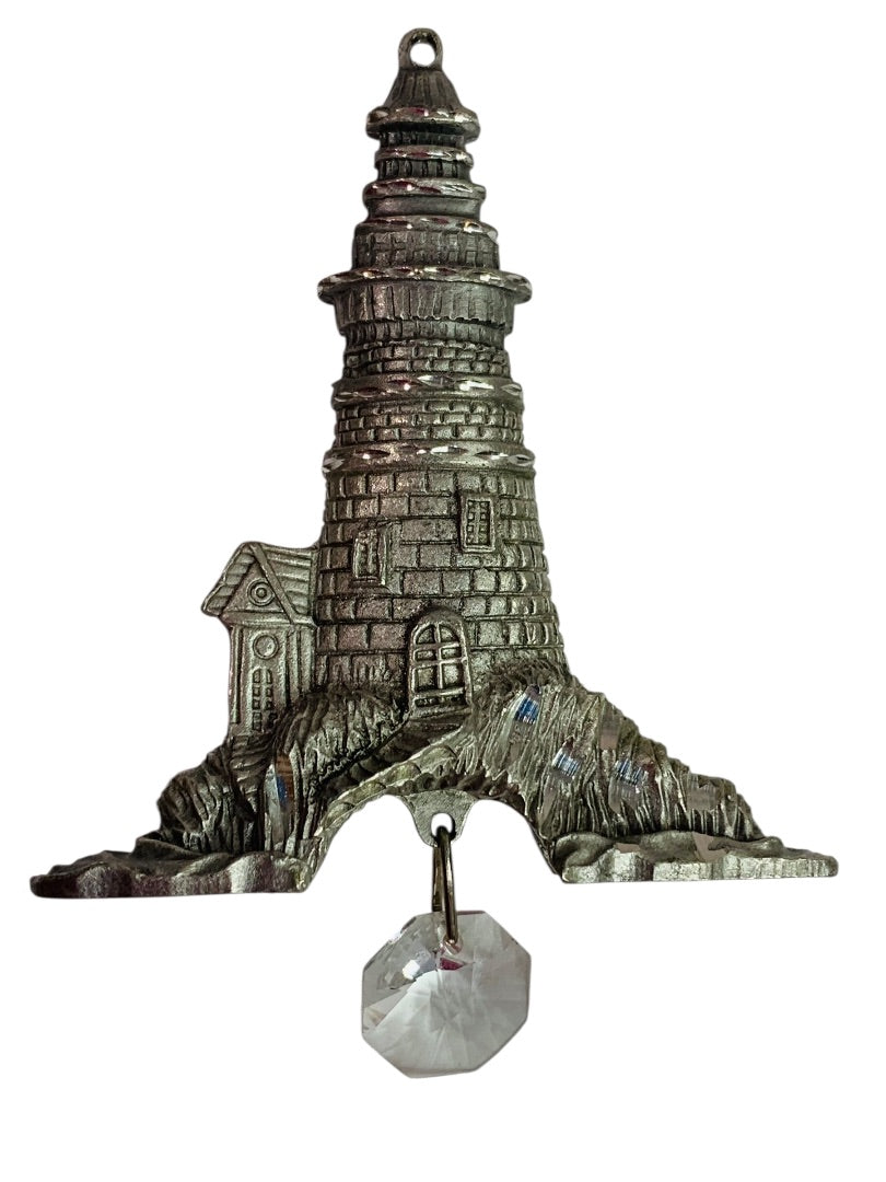 Spoontiques Pewter Ornament Suncatcher Prism Lighthouse 2.75 Inch