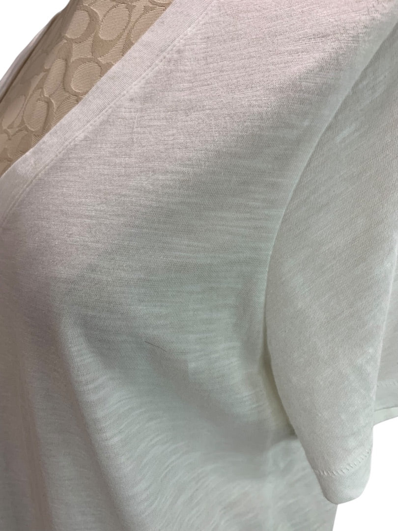 Medium Madewell Womens V-Neck Tshirt White Organic Cotton Blend
