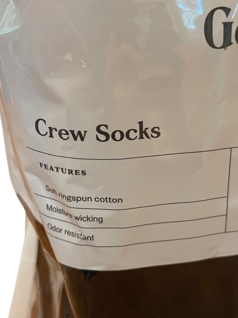 Size 6-12 Goodfellow & Co Mens 10 Pack Crew Socks Black New