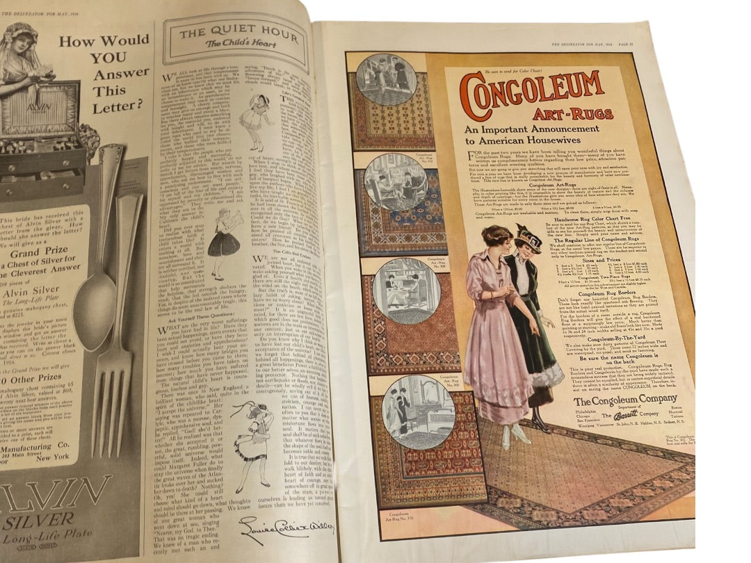 Antique The Delineator Magazine June 1916 Butterick Publishing