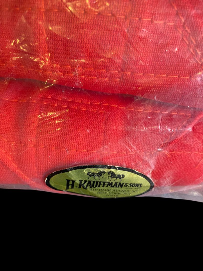 Pack of 4 Horse Red Leg Wrap Bandage Style H. Kauffman Saddlery